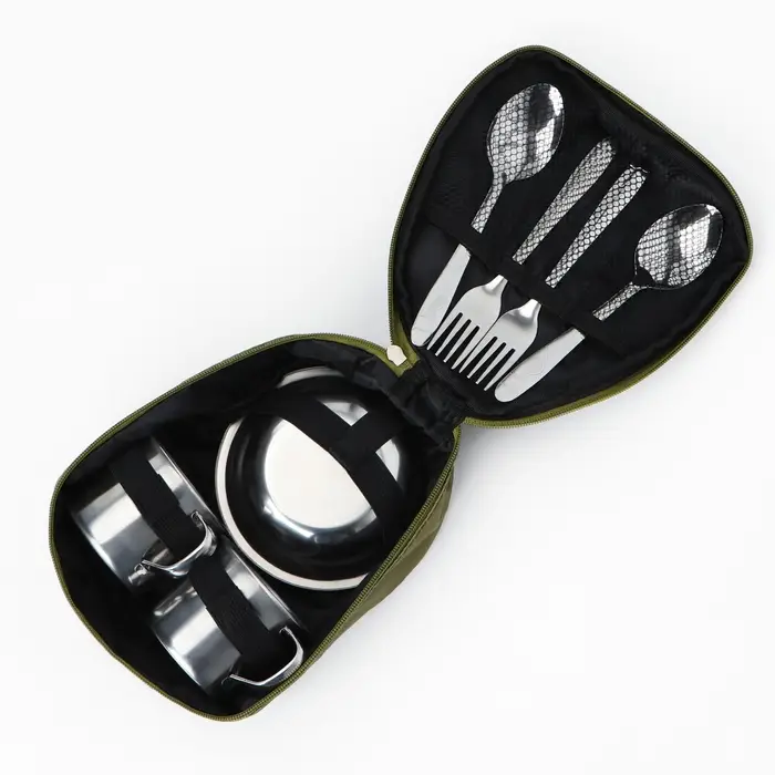 Набор посуды для пикника «Главное в походе», 8 предметов