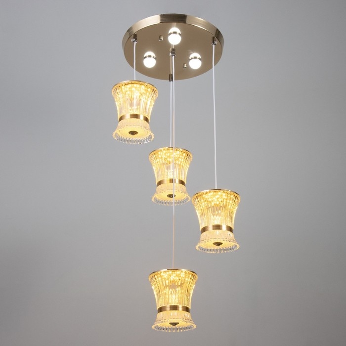 Светильник BayerLux Светильник BayerLux "Медея" 4LED+3LED 41Вт ПДУ золото 40х40х100см