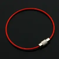 Брелок для ключей TORSO, стальной трос, 15 см, красный Брелок для ключей TORSO, стальной трос, 15 см, красный