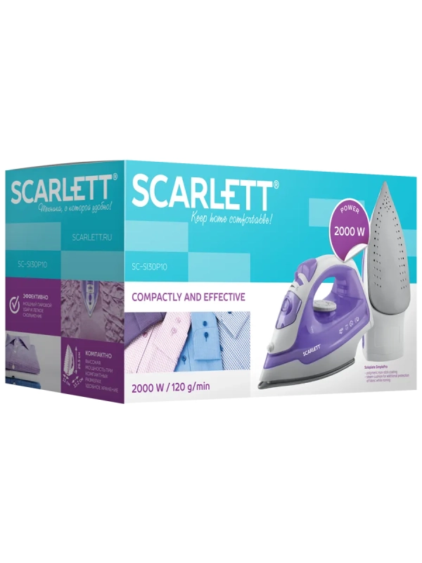 Паровой утюг для одежды мощный 2000Вт SC-SI30P10 Паровой утюг для одежды мощный 2000Вт SC-SI30P10