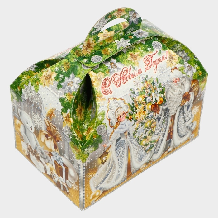 Новый год. Подарочная коробка Новый год. Подарочная коробка "Новогодний шарм" Ларец малый 18,5 x 12,5 x 19см.