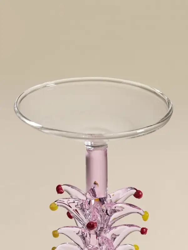 Бокал для шампанского SL-Home &laquo;Ёлочный&raquo;, 250 мл, 6&times;25.2 см, стекло, прозрачный, розовый