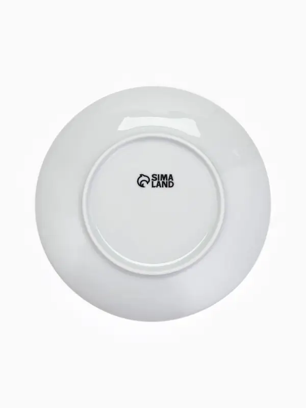 Тарелка плоская керамическая &laquo;Цветы&raquo;, d=20 см