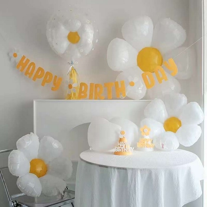 Шар фольгированный 46 Шар фольгированный 46" «Ромашка белая»