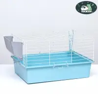 Клетка для грызунов &laquo;Пижон&raquo; №1 складная, 58&times;40&times;34 см (+миска, 2 кормушки), бирюзовая