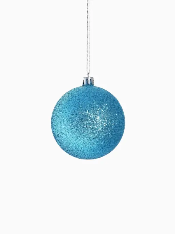 Ёлочные игрушки &laquo;Зимний домик&raquo;, шары новогодние, d=8 см, набор 6 шт., голубой