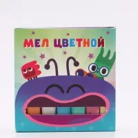 Мелки цветные для асфальта и школьной доски, 6 штук, 6 цветов, &laquo;Ум и Хрум&raquo;