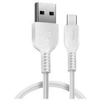 Кабель Hoco X20, Type-C - USB, 3 А, 2 м, PVC оплетка, белый