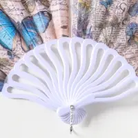 Веер складной &laquo;Синие бабочки и старые газеты&raquo;, 22.5 см