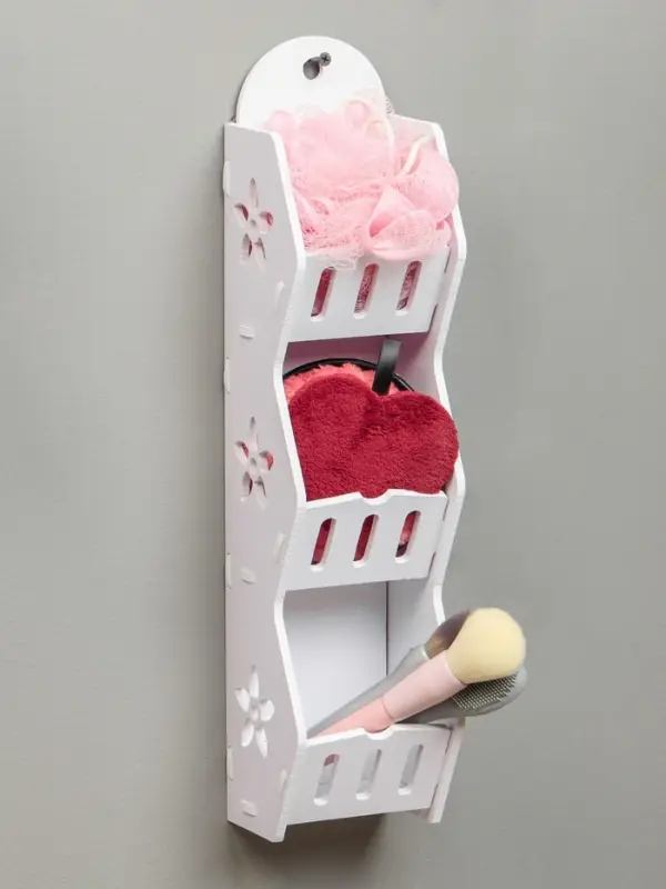 Полка для ванной комнаты, 11&times;9&times;43 см, цвет белый