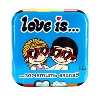 Конфеты освежающие Love is, в форме сердца, со вкусом мяты, 20 г