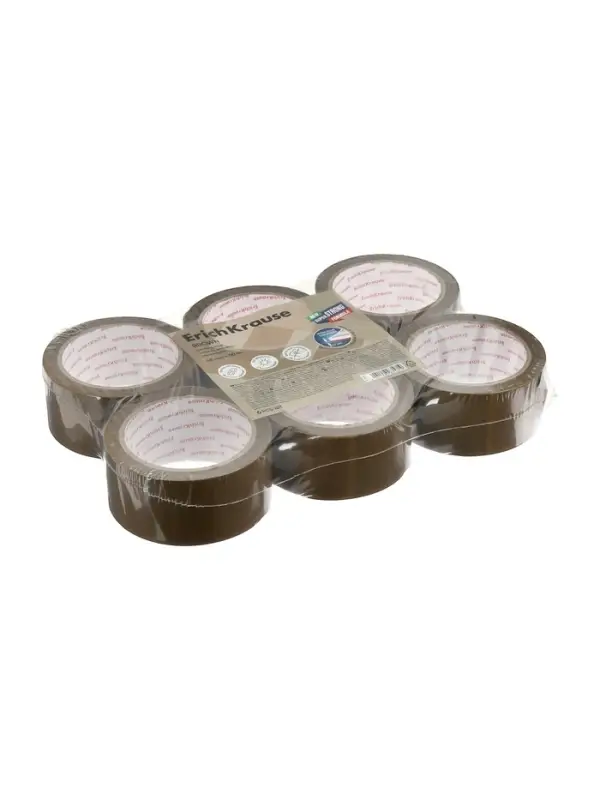 Набор из клейких лент упаковочных ErichKrause Brown, 48 мм &times; 50 м, коричневая