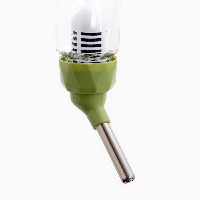 Поилка для грызунов, 125 мл, крепление-пружинка, и два сменных фильтра, зелёная Поилка для грызунов, 125 мл, крепление-пружинка, и два сменных фильтра, зелёная