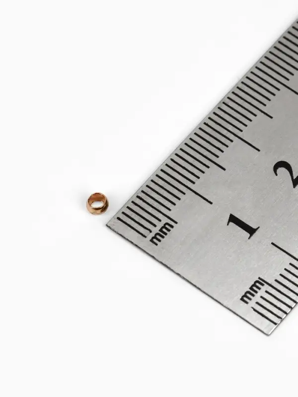 Кримп - зажимная бусина СМ-355, набор 50 шт. 3 мм, цвет золото