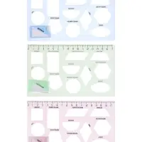 Трафарет Calligrata &laquo;Геометрические фигуры&raquo;, линейка 17 см