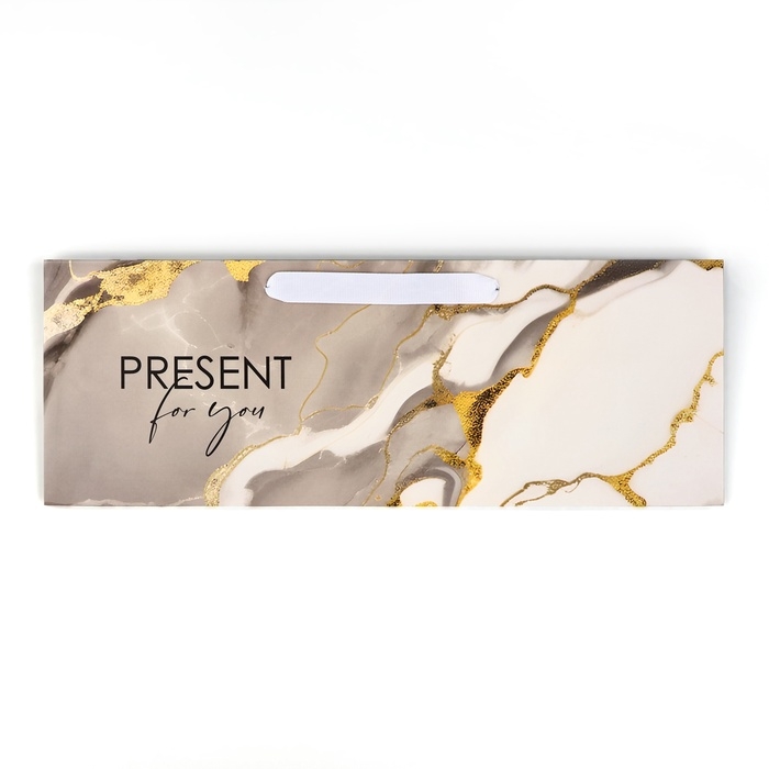 Пакет под бутылку горизонтальный «Мрамор», 36 × 10 × 13 см Пакет под бутылку горизонтальный «Мрамор», 36 × 10 × 13 см