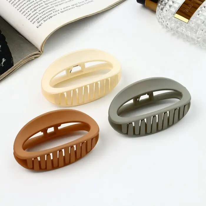 Крабик для волос «Леона», овал классика матовый, 8.5 см, МИКС Крабик для волос «Леона», овал классика матовый, 8.5 см, МИКС