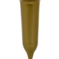 Ваза для цветов с колышком 0,65л d10см h26см, цвет золото