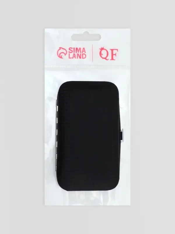 Набор маникюрный, 5 предметов, в футляре, чёрный