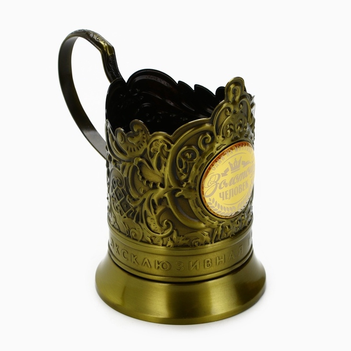 Подстаканник «Золотой человек», 12.6 х 8.7 х 12 см Подстаканник «Золотой человек», 12.6 х 8.7 х 12 см