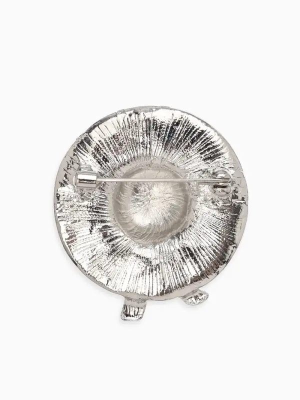 Брошь &laquo;Шляпка&raquo;, цвет серебро