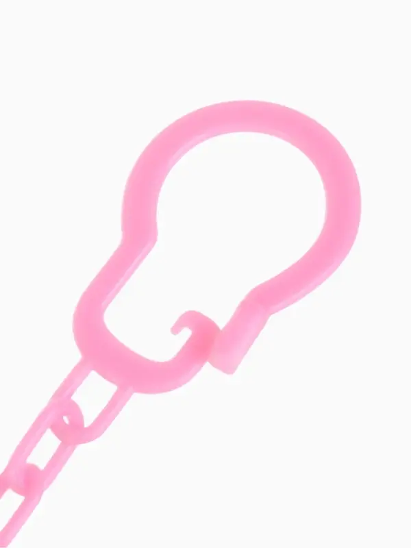 Соска - пустышка латексная ортодонтическая &laquo;Мур-мур&raquo;, от 0 мес., с держателем, розовая