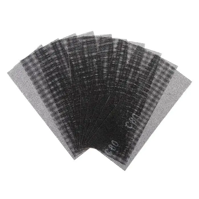 Сетка абразивная ТУНДРА, водостойкая, корунд, 115&times;280 мм, Р80, 10 шт.