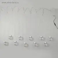 Гирлянда &laquo;Бахрома&raquo; 2.5&times;0.7 м, роса с насадками &laquo;Шарики&raquo;, IP20, серебристая нить, 150 LED, свечение мульти, 12 В