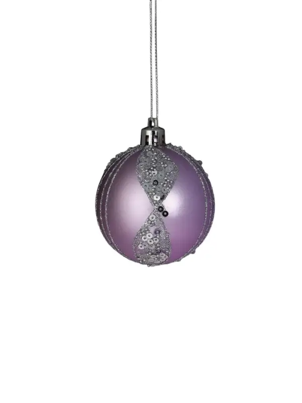 Ёлочные игрушки &laquo;Хоровод&raquo;, шары новогодние, d=2.5 и 5.5 см, набор 33 шт., сиреневый