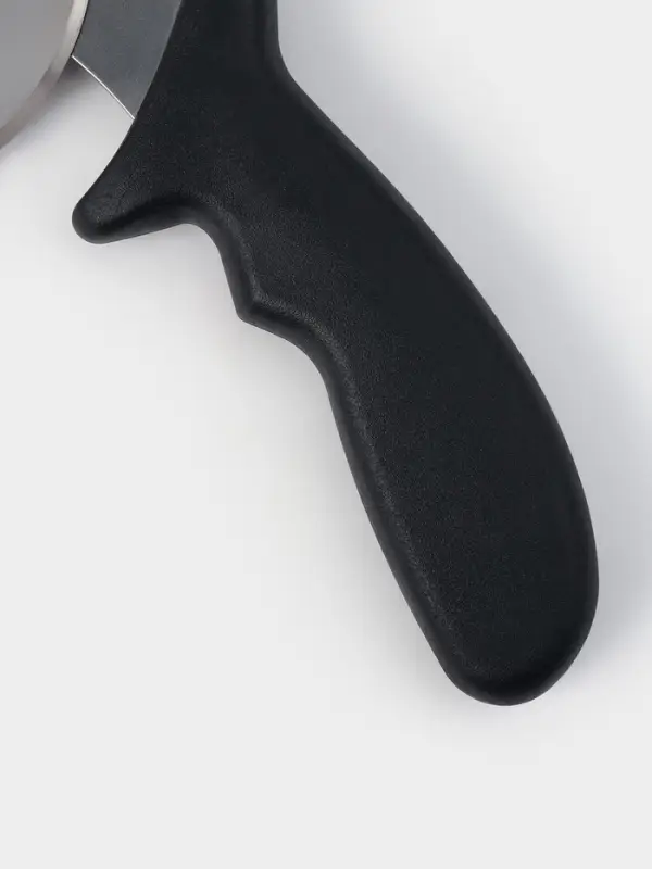 Нож для пиццы и теста Доляна, 23.5 см, d=10 см, толщина лезвия 1 мм, чёрный