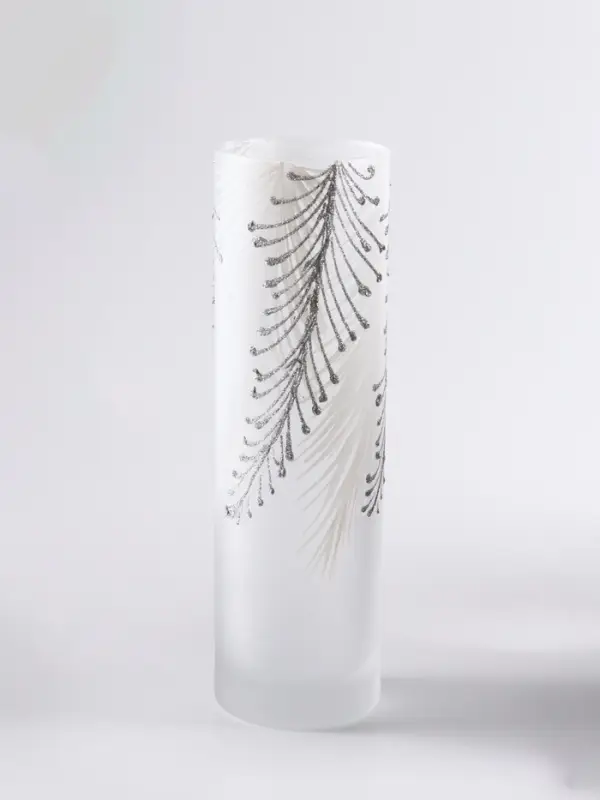 Ваза &laquo;Креман&raquo;, h=26 см, стекло, белая