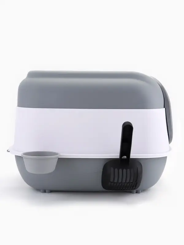 Туалет закрытый с УФ-лампой и миской 52×38×37 см, серый Туалет закрытый с УФ-лампой и миской 52×38×37 см, серый