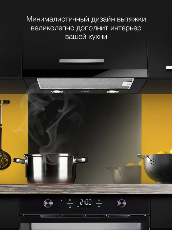 Вытяжка встраиваемая HBH 6236 BG черный Вытяжка встраиваемая HBH 6236 BG черный