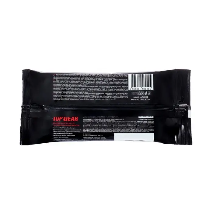 Влажные салфетки Top Gear, для рук, 30 шт.