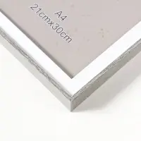 Фоторамка пластик формат А4 "Современная классика" серый и белый 26х20,8х1,5 см