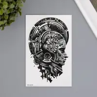 Переводная тату на тело чёрная &laquo;Этно человек&raquo;, 12.3&times;19 см