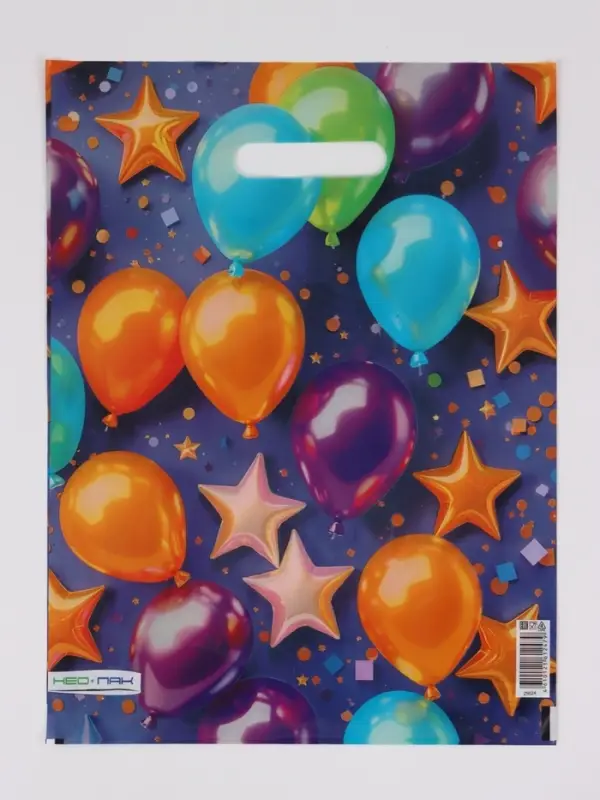 Пакет Пакет "Разноцветные шарики, полиэтиленовый с вырубной ручкой 30х40 см, 60 мкм