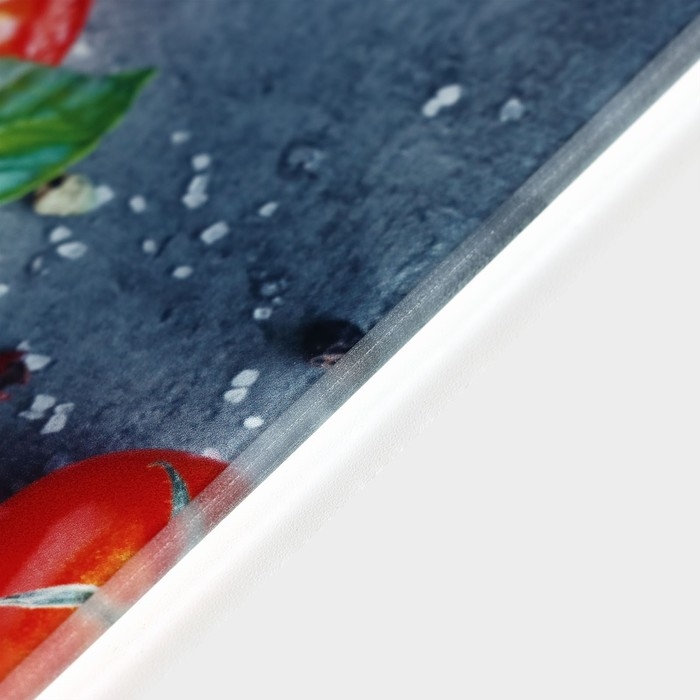 Доска разделочная стеклянная Доляна «Помидорки Черри», 30×20 см