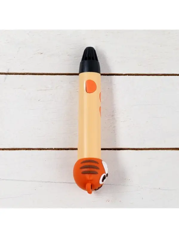 3D ручка Тигрёнок, работа с пластиком PLA, USB кабель питания, оранжевая
