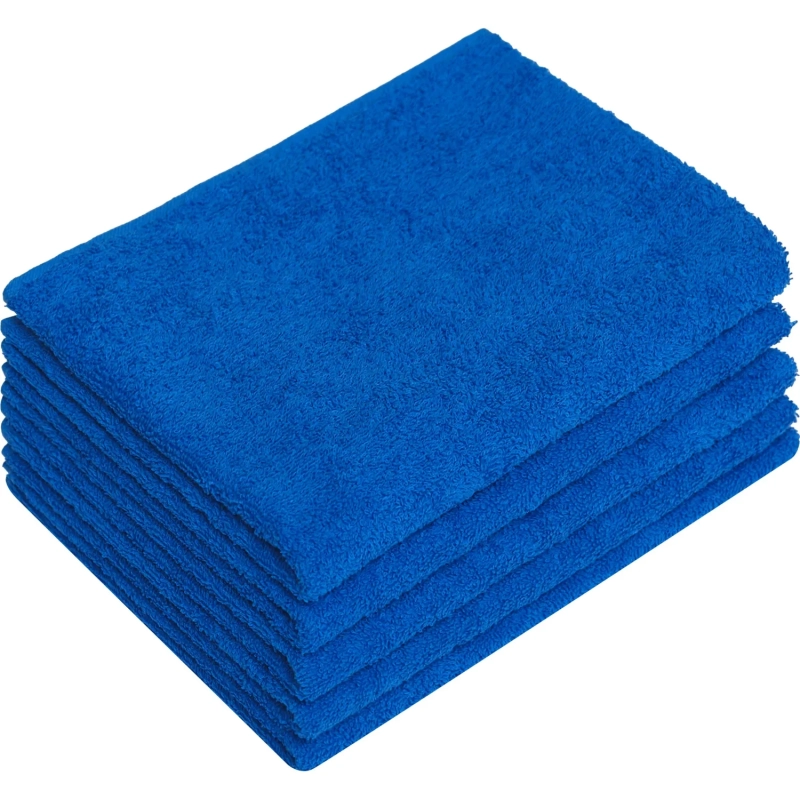 Набор полотенец махровых без бордюр 440 г/м2, 40х70 сакс. гол, 5шт