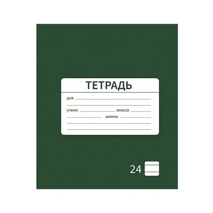 Тетрадь 24 листа в линейку Calligrata &laquo;Однотонная Школьная. Эконом&raquo;, обложка мелованная бумага, серые листы, МИКС