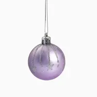 Ёлочные игрушки &laquo;Морозная ночь&raquo;, шары новогодние, d=5 см, набор 12 шт., сиреневый