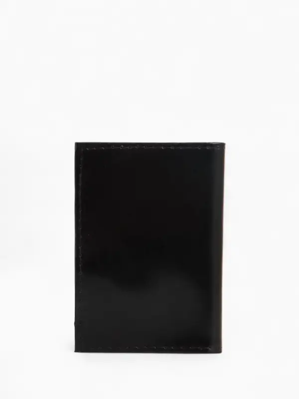 Обложка для пенсионного удостоверения, из натуральной кожи, чёрная