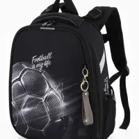 Рюкзак школьный для мальчика &laquo;Мяч&raquo;, Stavia, эргономичная спинка, 30&times;16&times;38 см, чёрный