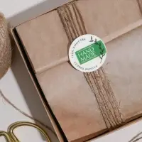 Наклейки для бизнеса Hand made, белые, 50 шт, 4 х 4 см