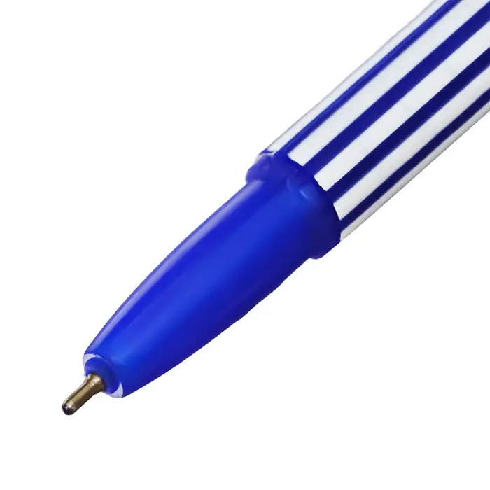 Ручка шариковая Luxor Stripes, узел 0.7 мм, чернила синие, корпус бело-синий Ручка шариковая Luxor Stripes, узел 0.7 мм, чернила синие, корпус бело-синий