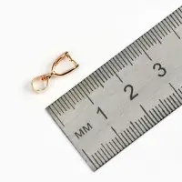Держатель для кулона, 14&times;6 мм (набор 5 шт.), К214, цвет золото