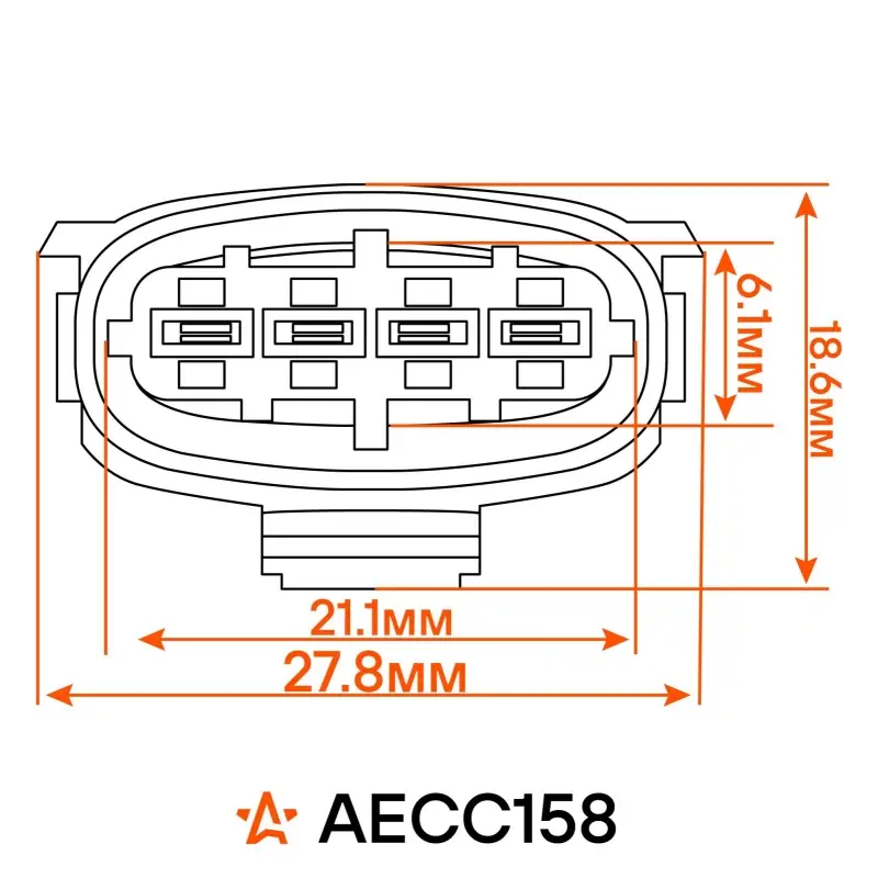 Разъём 4 pin с проводами для катушки зажигания Ford Kuga; Volvo XC60, XC90