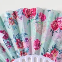 Веер складной &laquo;Розы и астры на нежно-зелёном&raquo;, 22.5 см