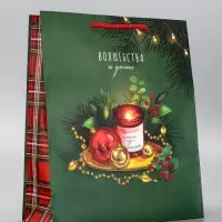 Пакет подарочный новогодний ламинированный, &laquo;Волшебства и уюта&raquo;, 26&times;12&times;32 см
